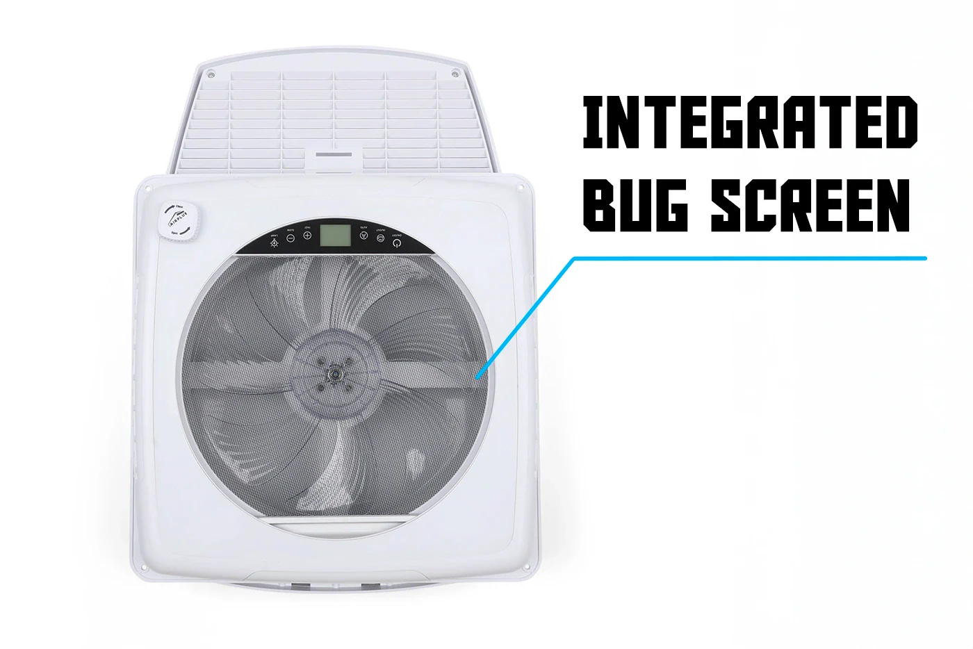 AirPlus 12V Brushless Roof Fan with Remote, LED, Blackout Shade & Bug Screen - Image 8