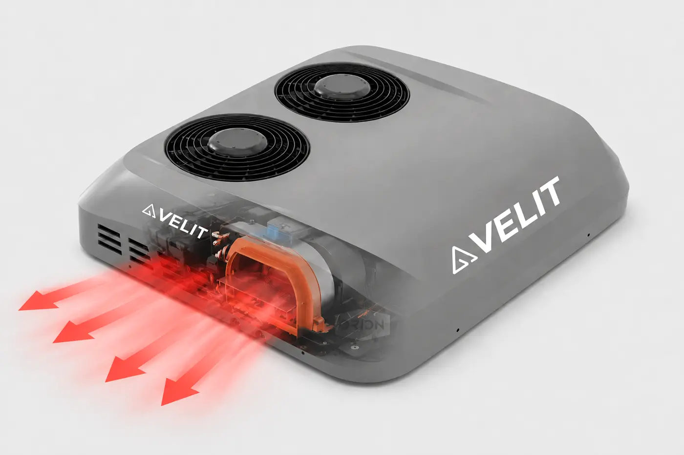 Velit V3 DC Rooftop Air Conditioner with Built-In Exhaust Fan - 12V/48V - Image 4