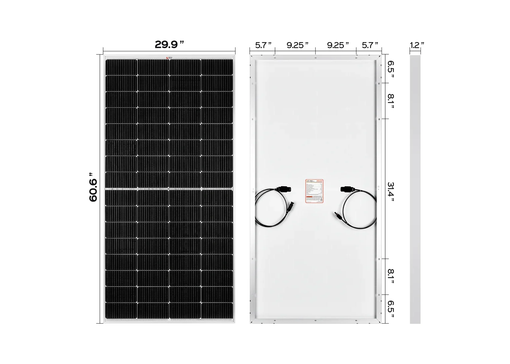 Rich MEGA 250 Watt Monocrystalline Solar Panel | 12V - Image 3